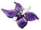 3" Purple Butterfly Hand Blown Glass Hanging
