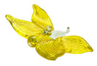 3" Yellow Butterfly Hand Blown Glass Hanging
