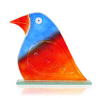 Funky Bird Fused Glass Table Art