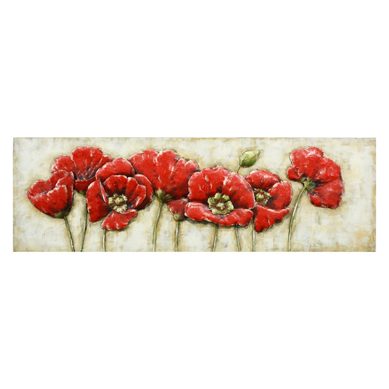 Red Poppies Décor Wall Art Hanging