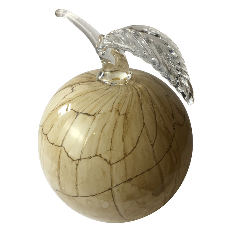 Paperweight Apple In A Beige Marble
