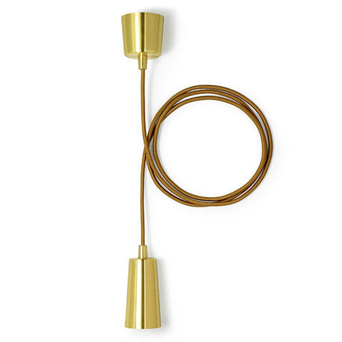 Brass Drop Cap Pendant With Plumen Bulb Included!