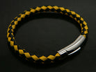 Black and Yellow Leather Bracelet