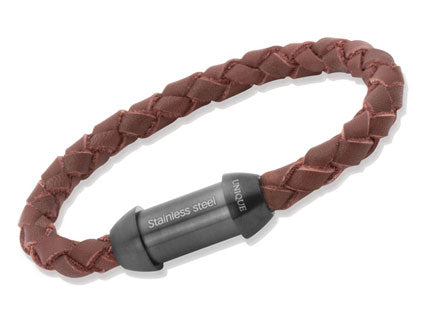 Dark Brown Leather Bracelet For Interchangeable Beads