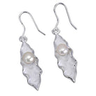 Silver Pearl Pod Earrings