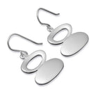 Silver Double Pebble Earrings