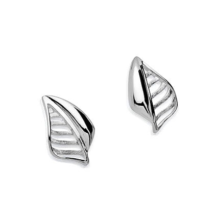 Silver Retro Leafy Earrings