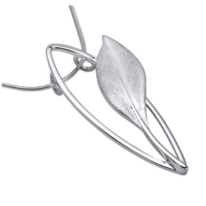 Silver Contemporary Leaf Pendant