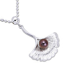 Silver and Pearl Abstract Flower Pendant