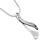 Silver Fluid Ripple Pendant