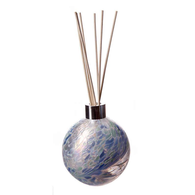Blue Themed Round Hand Crafted Glass Diffuser
