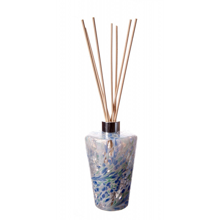 Delicate White, Sage And Blue Hand Blown Glass Diffuser