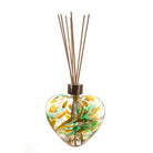 Green, Yellow And White Heart Shaped Glass Diffuser