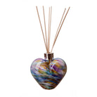 Heart Shaped Glass Diffuser In Violet, Blue And Yellow