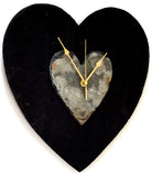 Heart Within A Heart Slate Clock
