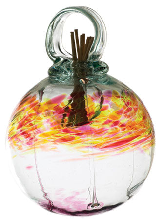 6" Passion Healing Scents Table Top Hand Blown Glass Reed Diffuser
