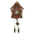 Wooden Cuckoo Clock Adorned With Carved Flowers