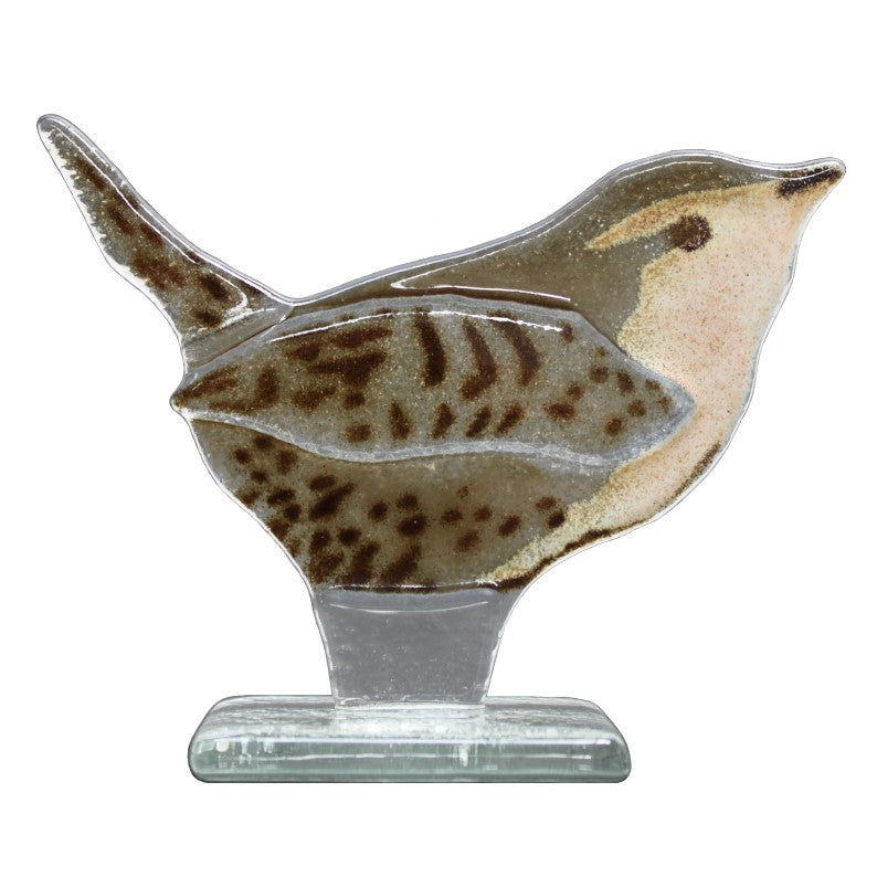 Adorable Wren Hand Crafted Glass Ornament