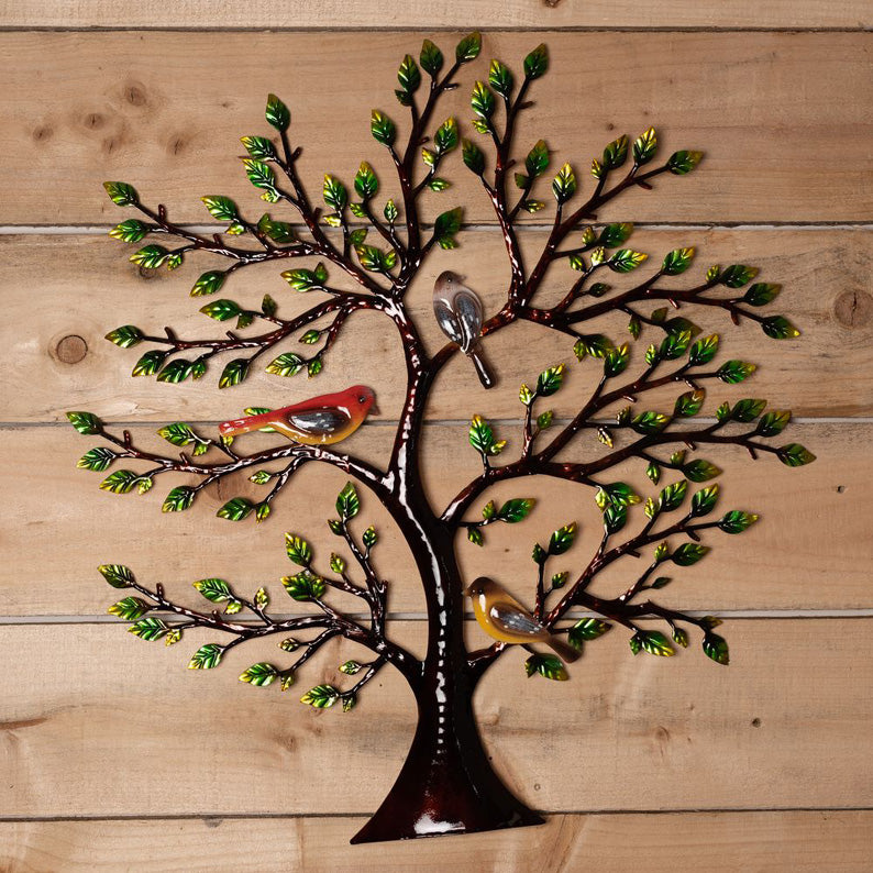 Summer Tree With Birds Wall Hanging