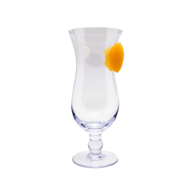 Pina Colada Glass With Embedded Pineapple Slice