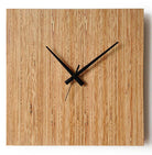 Square Pine Wood Wall Clock