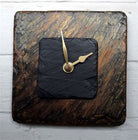 Smaller Bronze And Amber Square Slate Wall Clock